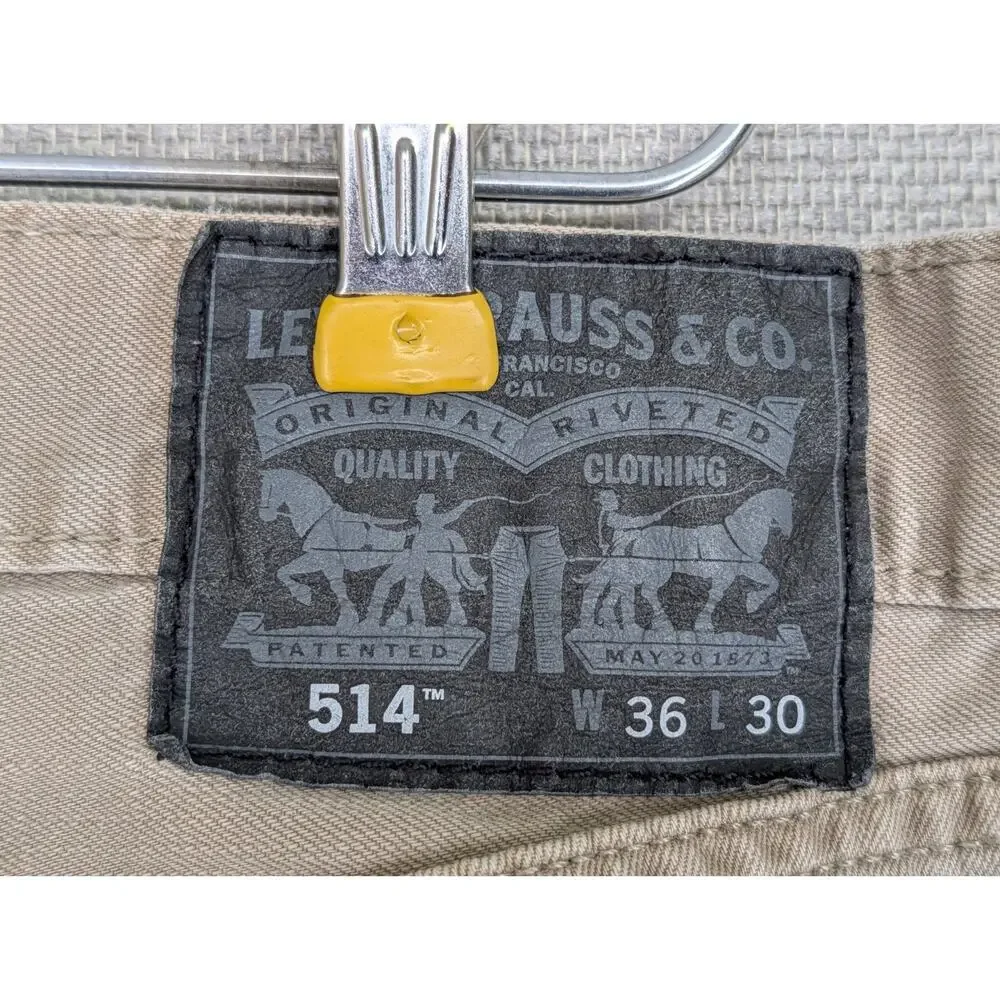 Levi 514 Jeans Size 36x30 Straight Tan Men's